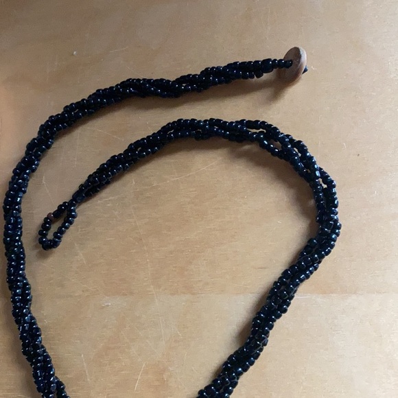 Shell Black Beaded Necklace from Indonesia - Picture 8 of 11